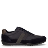 Wells scarpa sportiva in pelle e tessuto blu navy - GEOX UOMO | Boscaini Scarpe