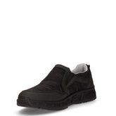 Sneaker slip on in tessuto ed ecopelle nero | Boscaini Scarpe