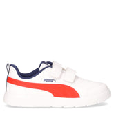 Courtflex v3 sneaker in ecopelle bambino bianco rosso - Sneakers Bambino | Boscaini Scarpe