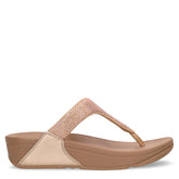 Lulu crystal embellished infradito latte beige | Boscaini Scarpe