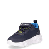 Funfair sneaker in ecopelle e tessuto bambino con luci blu | Boscaini Scarpe