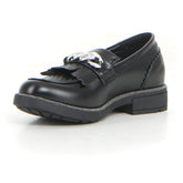Mocassino con frangia e catenella bambina black | Boscaini Scarpe