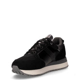 Travis Authentic sneaker in tessuto pelle nero argento | Boscaini Scarpe