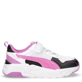Trinity 2 sneaker in ecopelle e tessuto bambina bianco rosa nero | Boscaini Scarpe