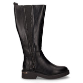 Basic casual stivale in ecopelle e tessuto nero | Boscaini Scarpe