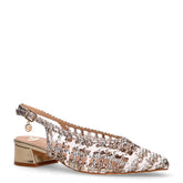 Slingback in ecopelle oro bianco argento | Boscaini Scarpe