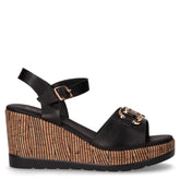 Sandalo in ecopelle con zeppa nero - TOO LIKE | Boscaini Scarpe