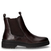 Stivaletto in pelle con zip mocca | Boscaini Scarpe