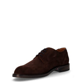 Corporate Dressy stringata in pelle scamosciata cocco marrone | Boscaini Scarpe