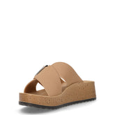 Ciabatta in ecopelle con zeppa moka | Boscaini Scarpe