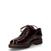 Stringata in ecopelle stile inglese caffè brush | Boscaini Scarpe