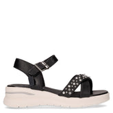 Sandalo con zeppa black - Sandali Con Tacco Donna | Boscaini Scarpe
