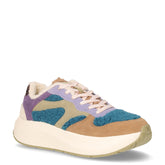 Sneaker in pelle e tessuto cobalto - Sneakers Donna | Boscaini Scarpe