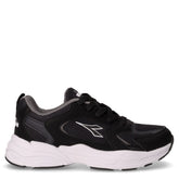 Alley gs sneaker in tessuto e ecopelle ragazzo nero | Boscaini Scarpe