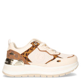 Sneaker in ecopelle e tessuto avorio - Sneakers Donna | Boscaini Scarpe