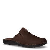 Ciabatta da casa in pelle marrone - Ciabatte Uomo | Boscaini Scarpe