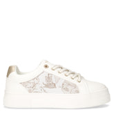 Sneaker ragazza in ecopelle con platfom bianco safari geo - 1°CLASSE | Boscaini Scarpe