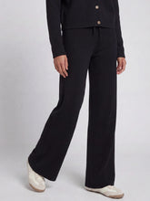 Pantalone a gamba larga in tessuto nero | Boscaini Scarpe