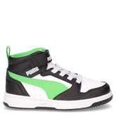 Rebound v6 mid sneaker in ecopelle bambino nero verde bianco - Scarpe Bambino | Boscaini Scarpe