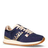 Sneaker in ecopelle e tessuto blu marino | Boscaini Scarpe