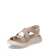 Go Walk Flex sandalo in tessuto taupe | Boscaini Scarpe