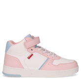Sneaker mid da bambina in ecopelle rosa bianco | Boscaini Scarpe