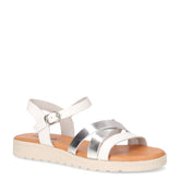 Sandalo in pelle bianco argento | Boscaini Scarpe
