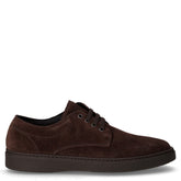Stringata sportiva in pelle scamosciata pepe | Boscaini Scarpe
