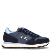 Ally Solid sneaker in pelle e tessuto navy blu | Boscaini Scarpe