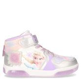 Sneaker bambina in ecopelle e tessuto con luci lilla - FROZEN | Boscaini Scarpe