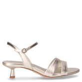Sandalo in ecopelle con tacco platino - Sandali Con Tacco Donna | Boscaini Scarpe