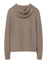 Maglione con cappuccio in maglia taupe | Boscaini Scarpe