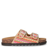 Ciabatta in rafia intrecciata arancione multicolor - Donna | Boscaini Scarpe