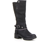 Stivale sotto il ginocchio con tacco nero - Mid Season Sale Stivali Donna | Boscaini Scarpe