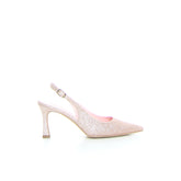 Décolleté a punta slingback nude glitter - Slingback | Boscaini Scarpe