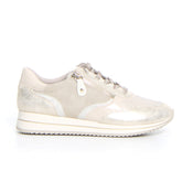 Sneaker con zip laterale beige gold - Sneakers Donna | Boscaini Scarpe