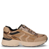Sneaker in tessuto e ecopelle con zip laterale duna | Boscaini Scarpe