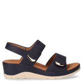 Sandalo in ecopelle con zeppa blu | Boscaini Scarpe