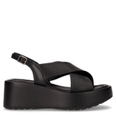 Sandalo con zeppa black - Sandali Con Tacco Donna | Boscaini Scarpe