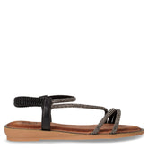 Sandalo in ecopelle con strass nero - TOO LIKE | Boscaini Scarpe