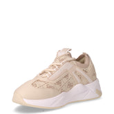 Sneaker in tessuto ed ecopelle beige | Boscaini Scarpe