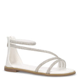 Sandalo in ecopelle e tessuto bambina cristallo - Sandali Bambina | Boscaini Scarpe