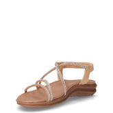 Sandalo in ecopelle con strass oro | Boscaini Scarpe