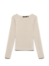 Maglia a costine in tessuto panna | Boscaini Scarpe