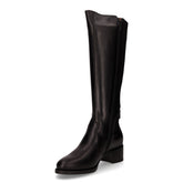 Stivale in pelle con gambale elasticizzato nero | Boscaini Scarpe