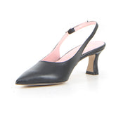 Décolletè slingback a punta in ecopelle nero | Boscaini Scarpe