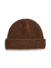 Cappello con risvolto in maglia caffè | Boscaini Scarpe