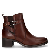 Tronchetto in pelle con zip marrone | Boscaini Scarpe