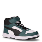 Rebound Slam sneaker in ecopelle bambino verde nero bianco | Boscaini Scarpe