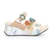 Ciabatta con zeppa beige | Boscaini Scarpe